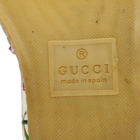 Gucci Flora Canvas Slip On Espadrille Flats - Picture 6 of 7